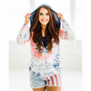 Americana Tie Dye Zip Up Hoodie