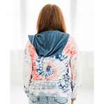 Americana Tie Dye Zip Up Hoodie