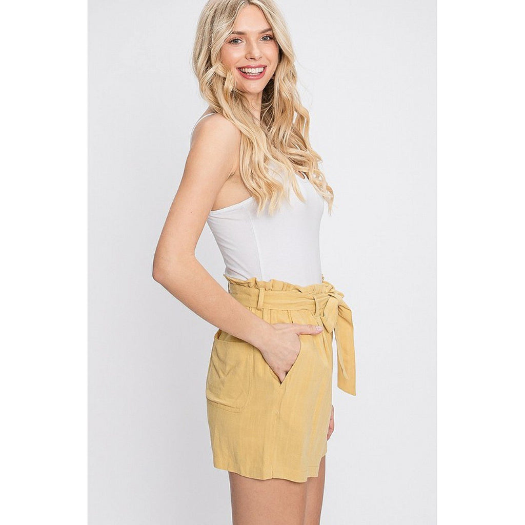 Dancing in the Daffodils Paperbag Shorts - Shop with Leila