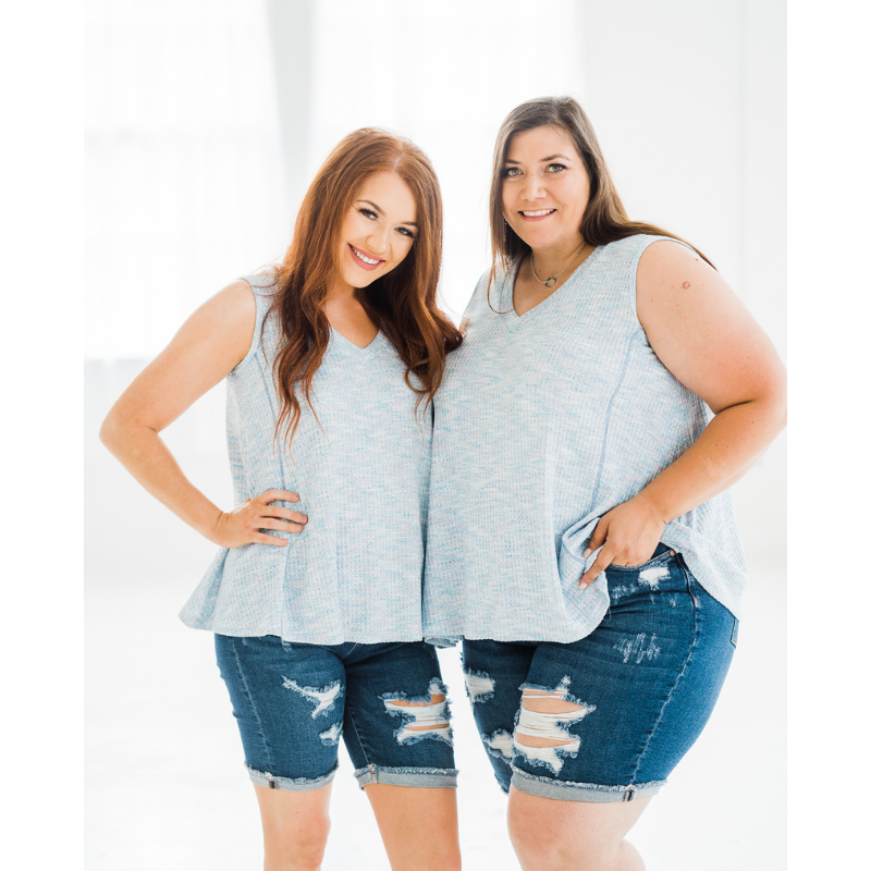 Lake Side Tank Top - Blue