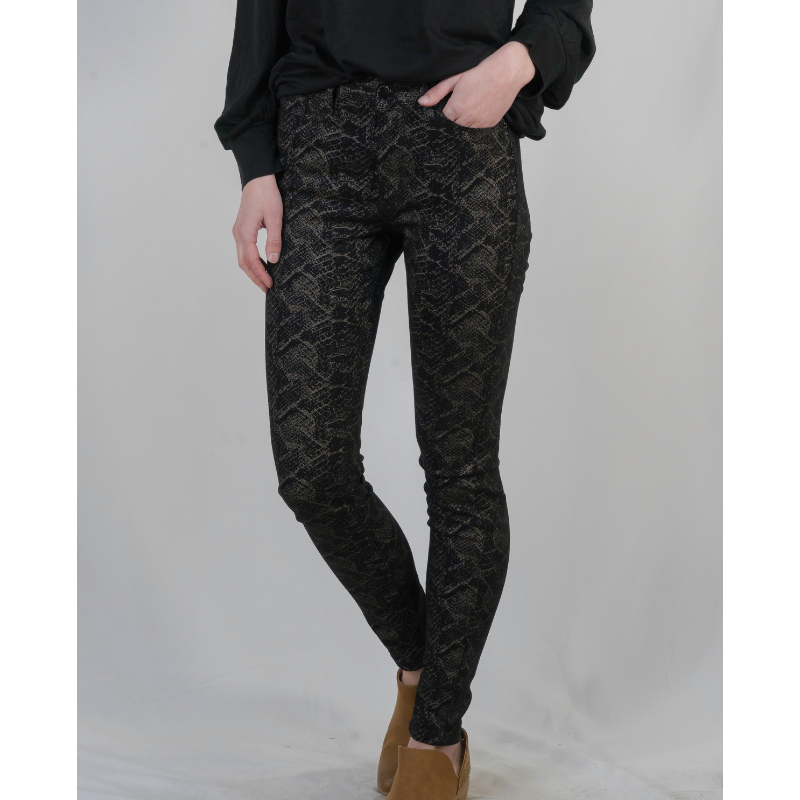 High Rise Reptile Print Skinny Jean - Shop with Leila