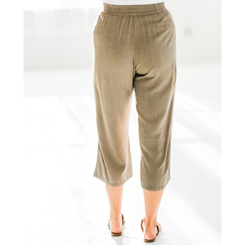 Hepburn Linen Cropped Pants