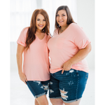 Easy Breezy Boyfriend Tee in Coral