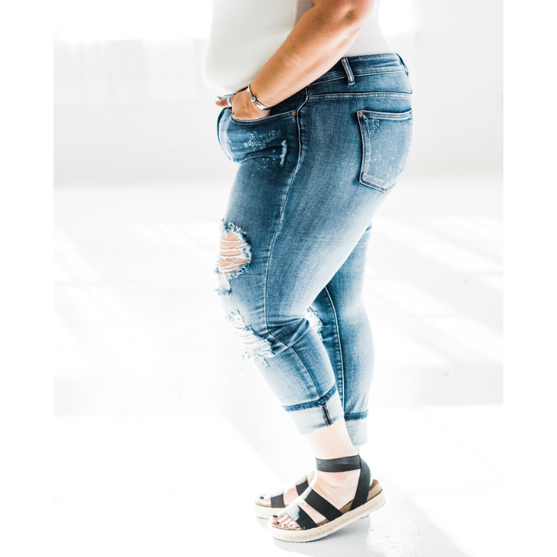 Destroyed Judy Blue Boyfriend Jeans