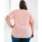 Easy Breezy Boyfriend Tee in Coral