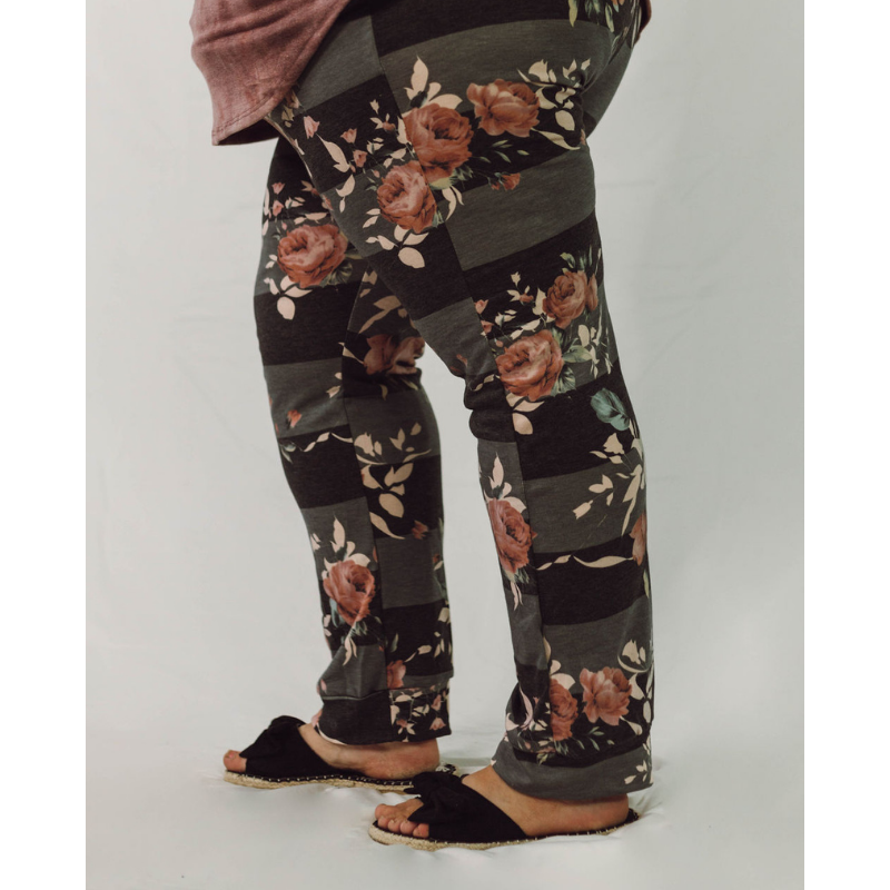 Stripe and Floral Joggers - Shop with Leila