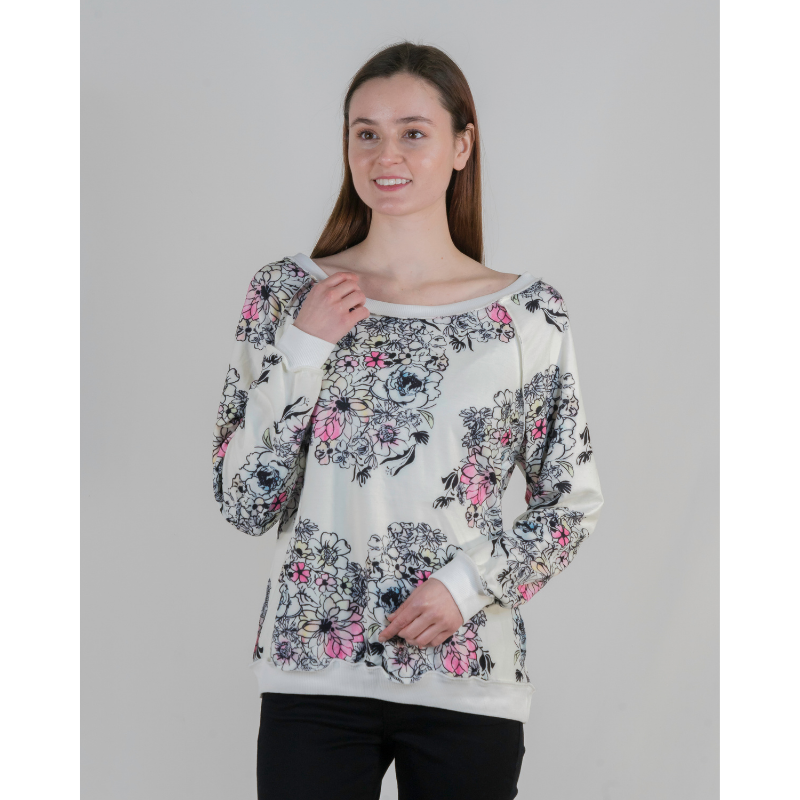 Doodled Daisy Lightweight Sweatshirt