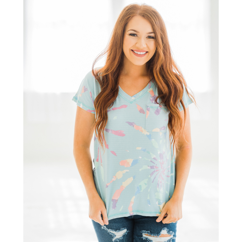 Peek-a-Boo Tie Dye Tee