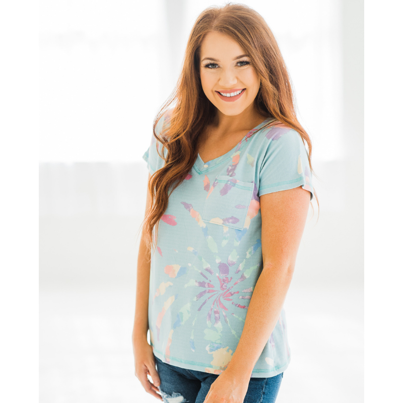 Peek-a-Boo Tie Dye Tee