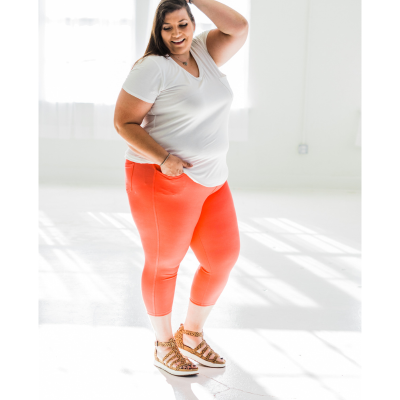 Quintessential Spring Jeggings in Coral