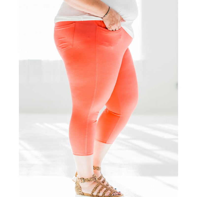 Quintessential Spring Jeggings in Coral