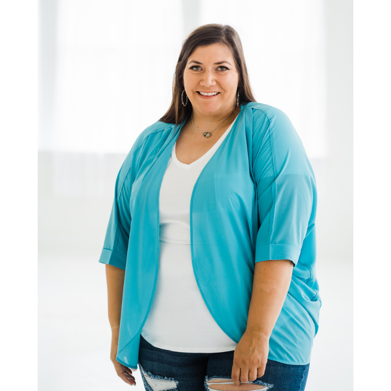 Turquoise Waters Chiffon Cardigan