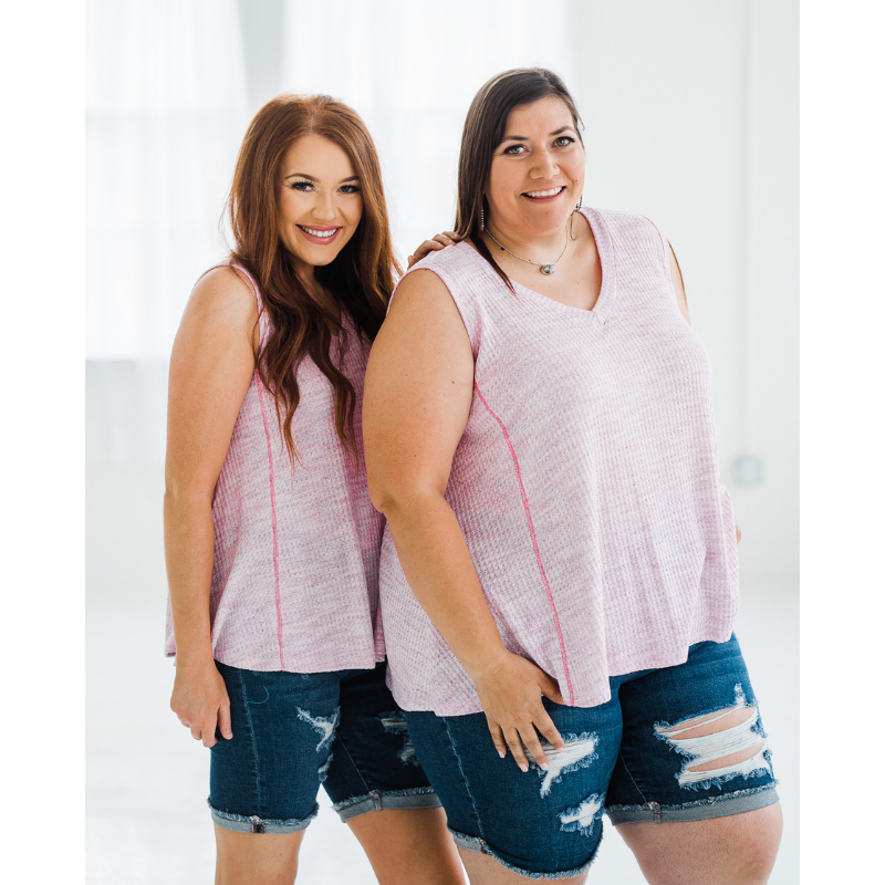 Peonies in Paradise Tank Top - Pink