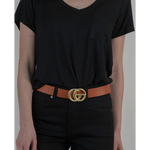 Double G Camel Belt - Shop with Leila