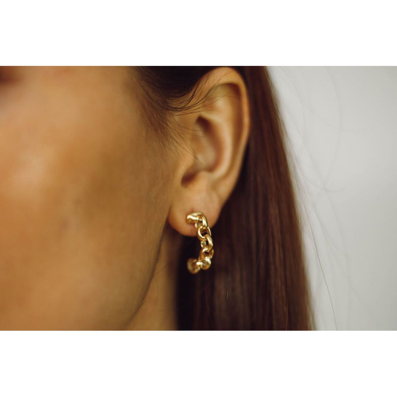 Nelda Chain Hoop Earrings