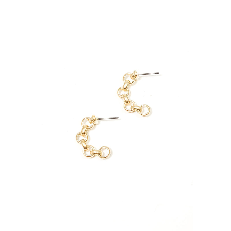 Nelda Chain Hoop Earrings