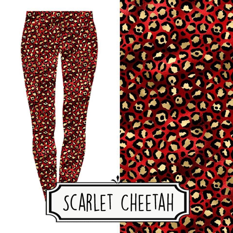 Scarlet Cheetah Valentine's Leggings