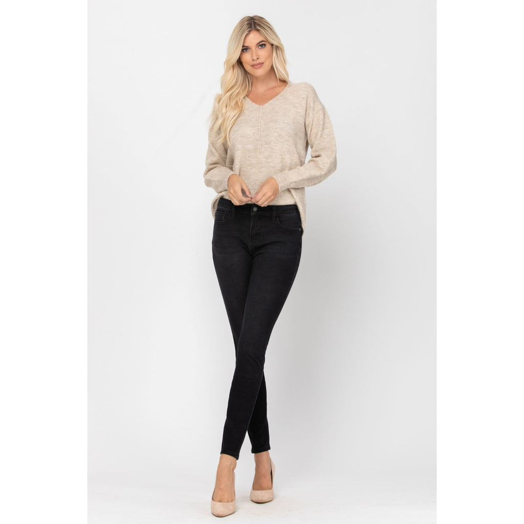 Judy Blue THERMAdenim Black Skinny Jeans - Shop with Leila